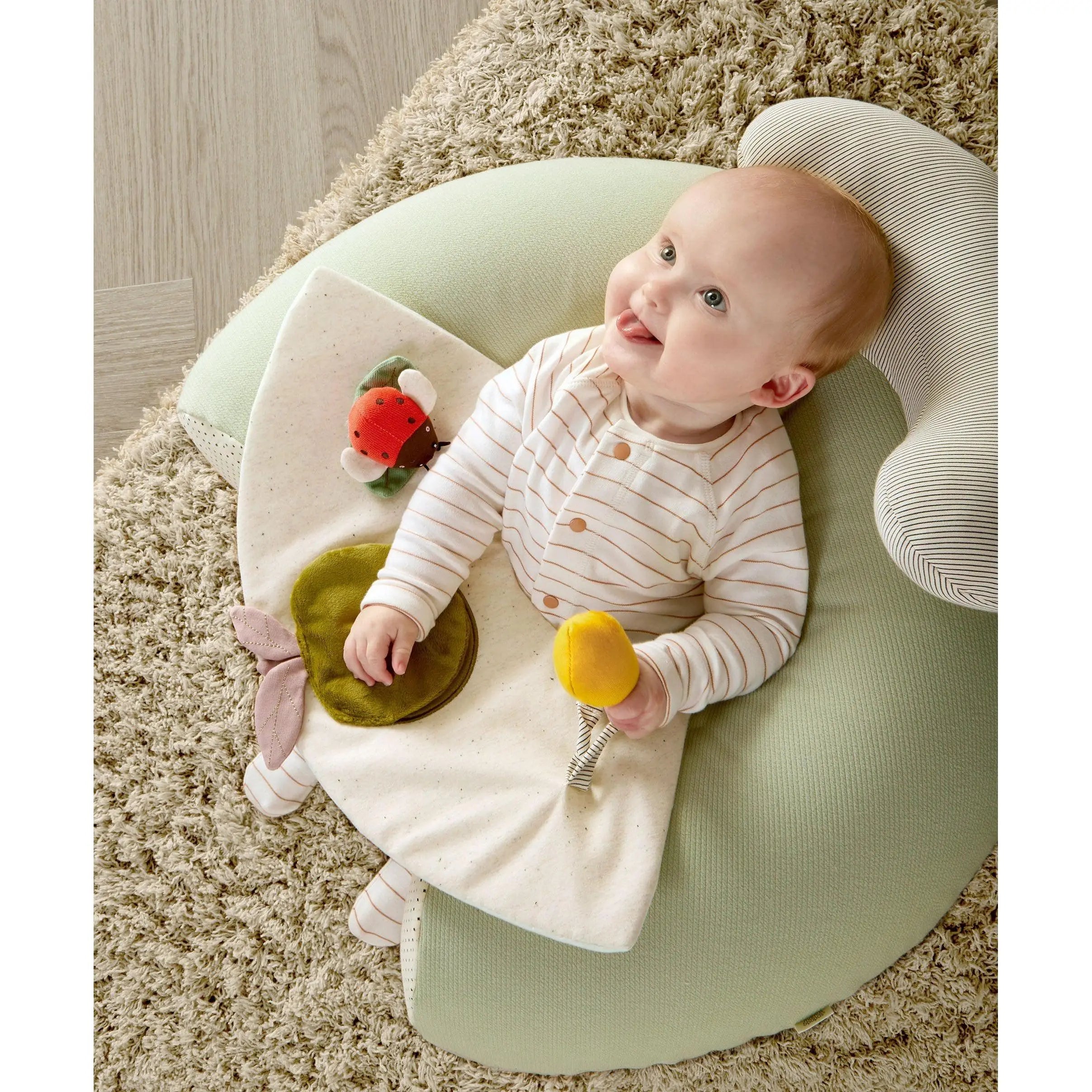 Mamas & Papas Sit & Play Safari — detachable toy panel with ladybird, teether and baby mirror
