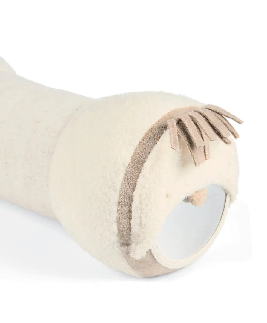 Duckling tummy time roll faux fur and soft jersey detail