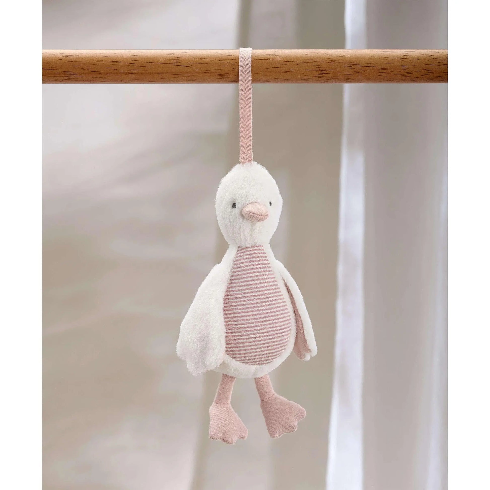 Welcome to the World Chime Duck Pink by Mamas & Papas — pram travel toy EN71, from birth