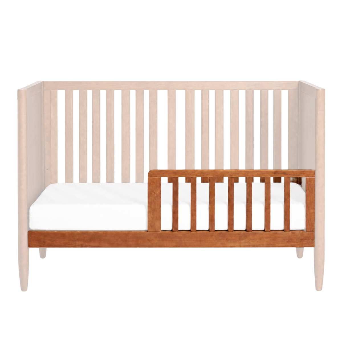 Cariboo Marlow Toddler Conversion Kit rail highlighted on the cot