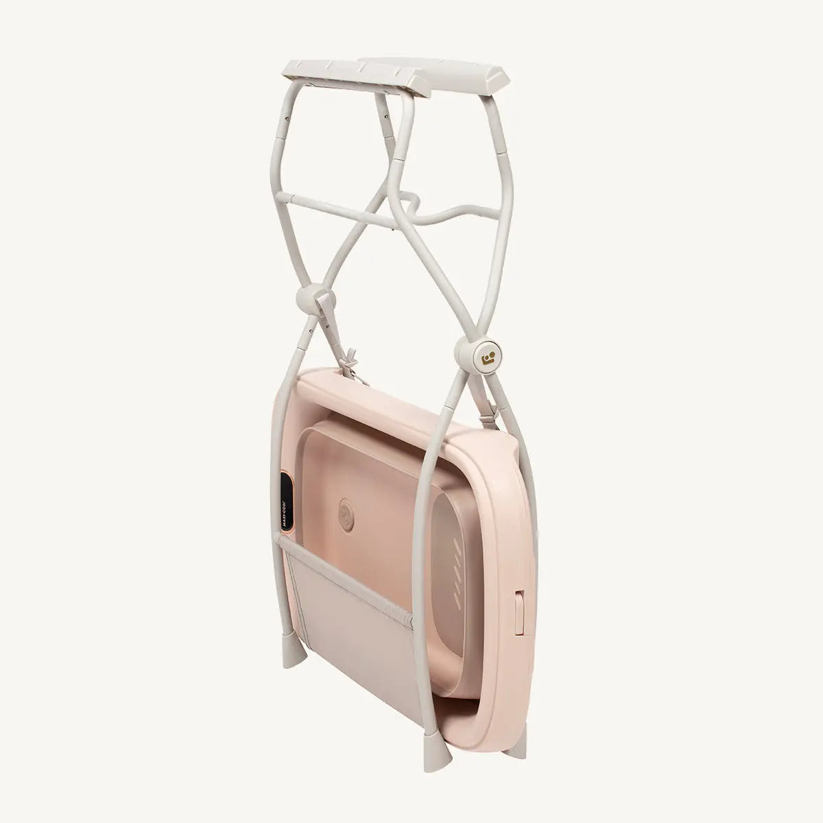 Indigo Bath Stand and bath folded flat together for storage