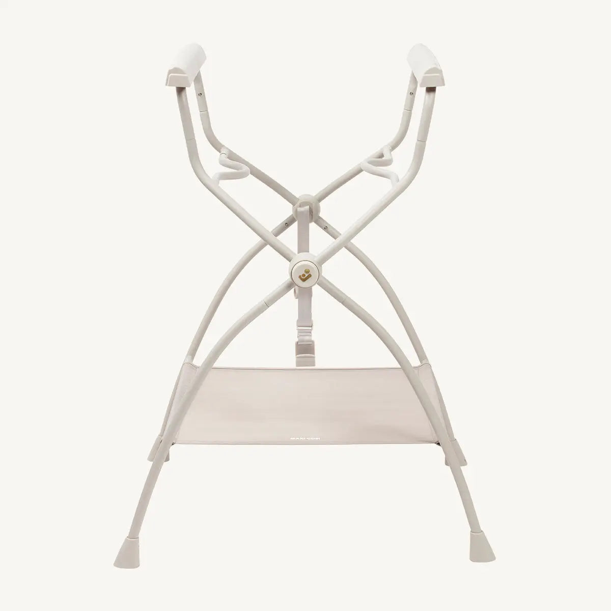 Indigo Bath Stand front view showing the folding leg frame