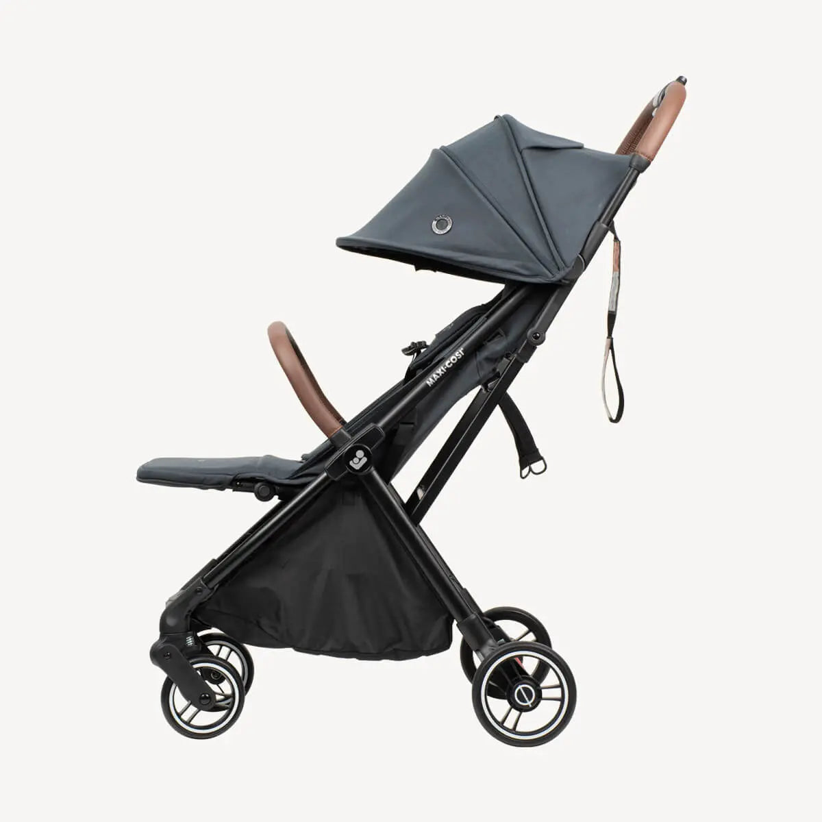 Maxi Cosi Leya stroller side view, Essential Graphite