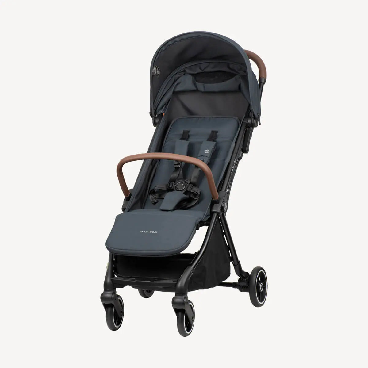 Maxi Cosi Leya travel bag and buckle detail, Essential Graphite