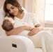 Maya Electric Recliner Glider Nursery Chair in White Mist