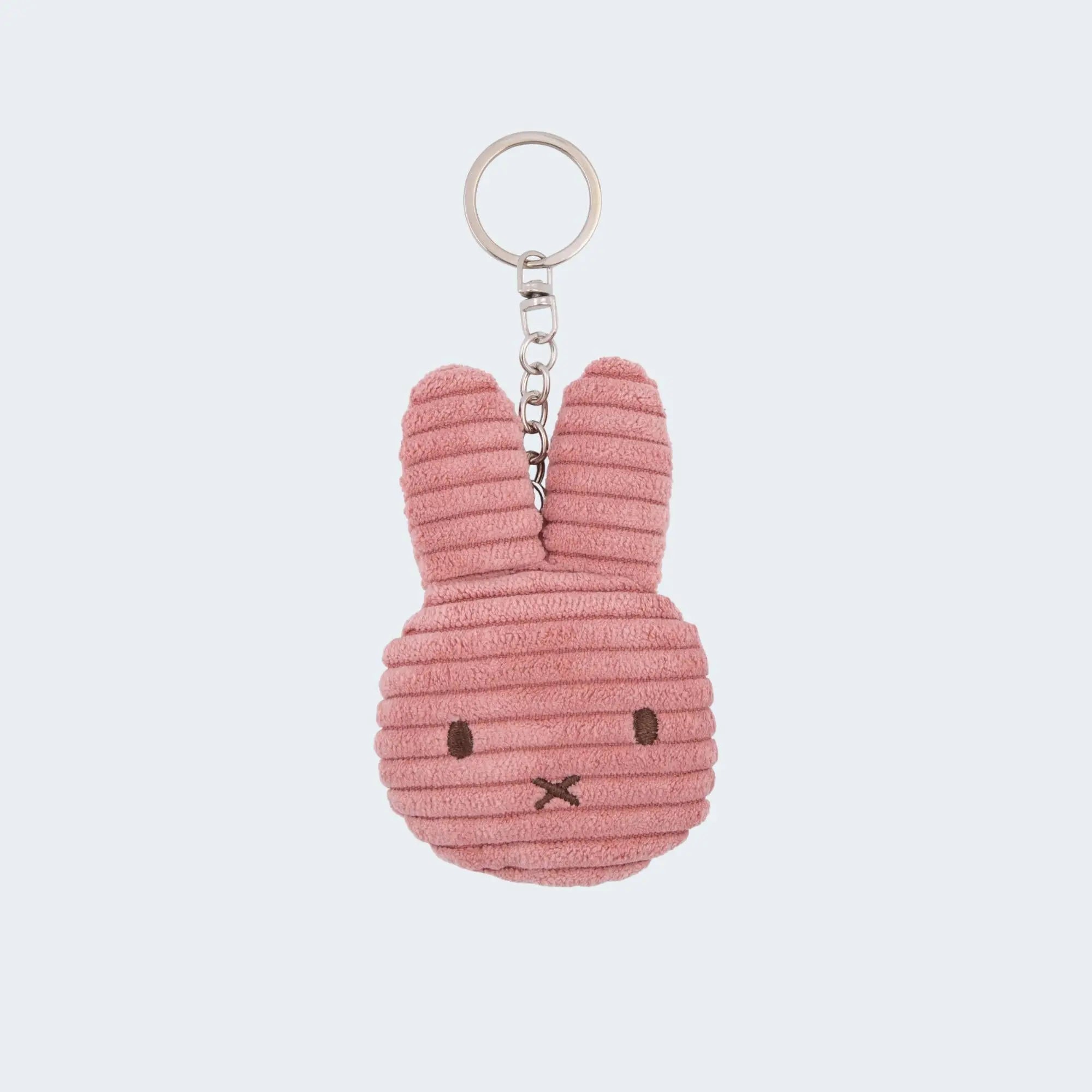 Miffy ECO Corduroy Keychain in Cinnamon — handcrafted Miffy bag charm, recycled polyester filling