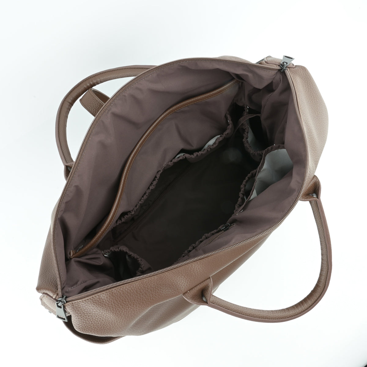 Coco Mae Como tote nappy bag interior, Coco Brown