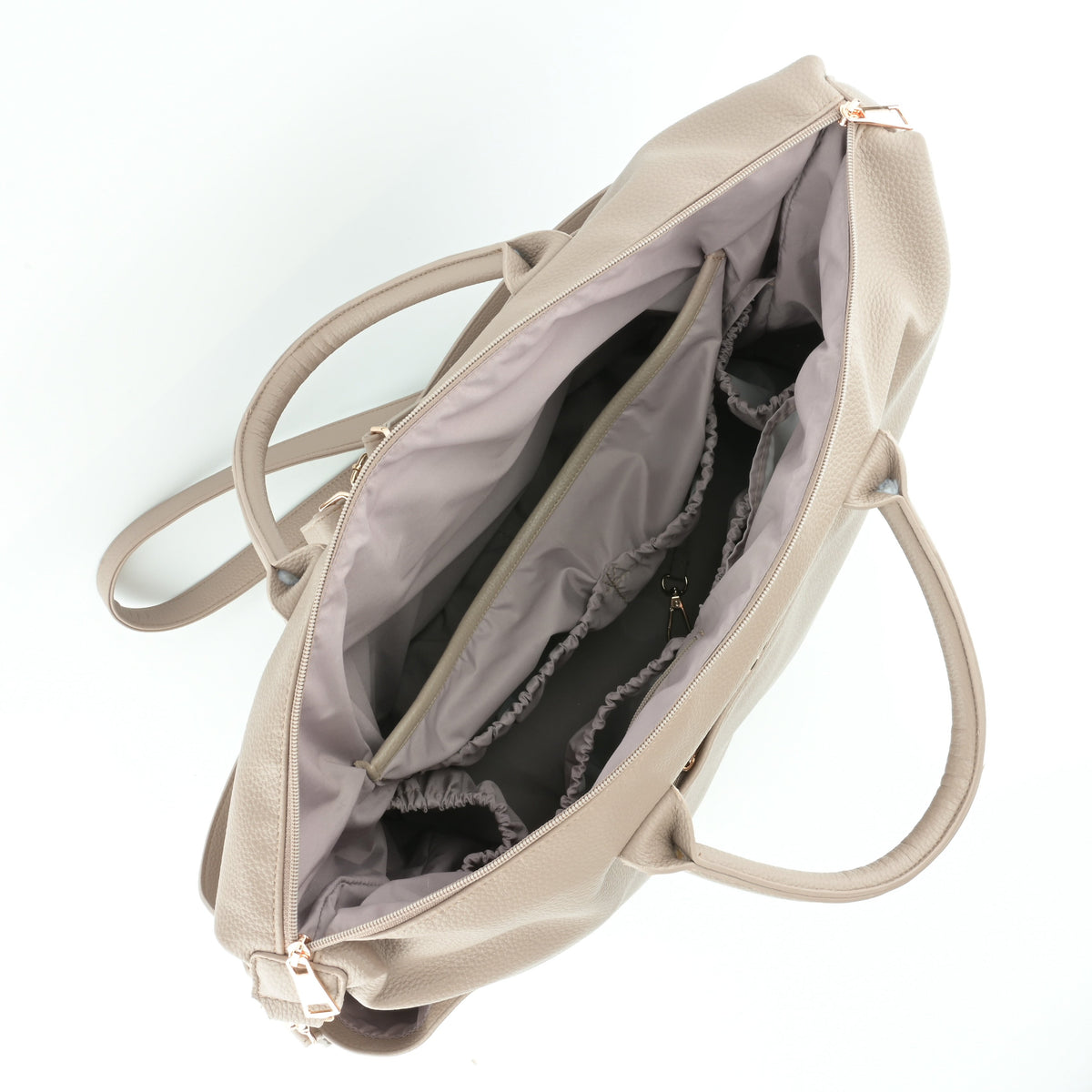 Coco Mae Como tote nappy bag interior, Taupe