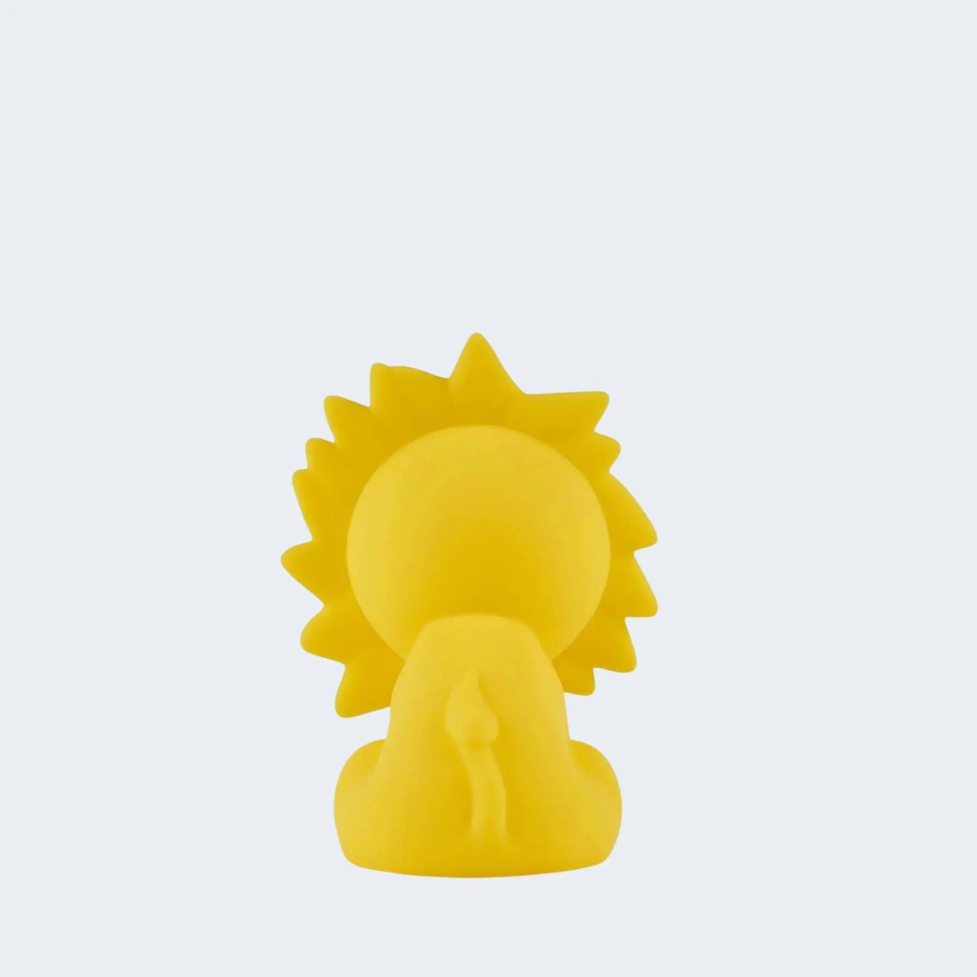 Mr Maria Lion First Light — soft silicone body, 30cm tall, angled view