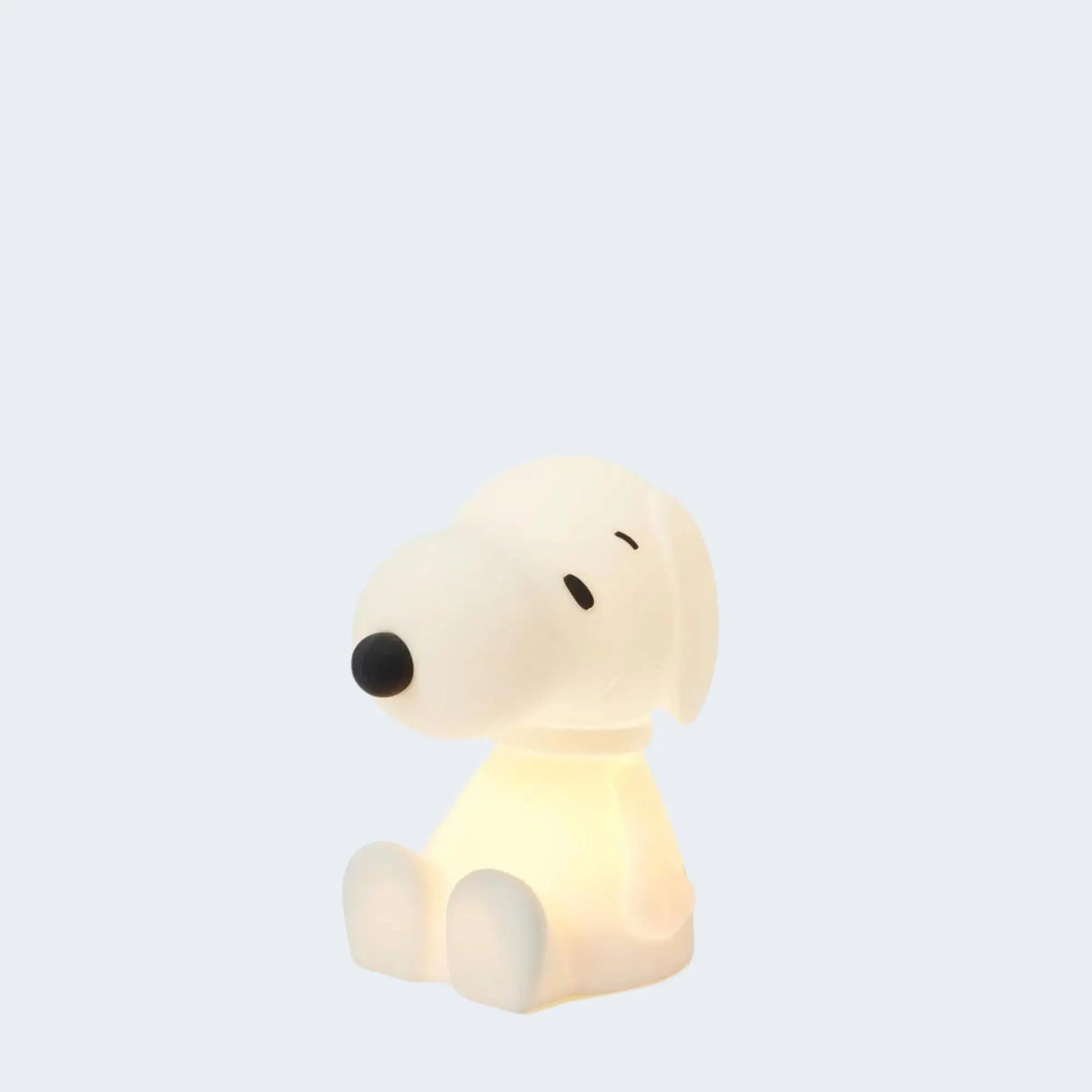 Snoopy First Light by Mr Maria — Peanuts × Mr Maria collaboration lamp, angled view