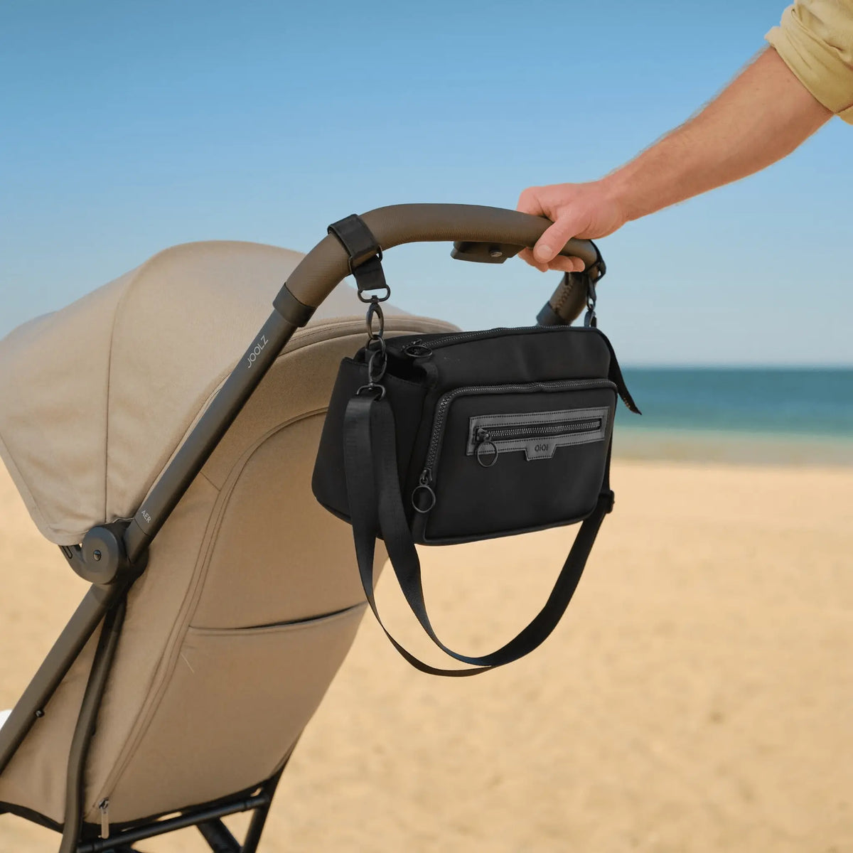 Multitasker Pram Caddy 2.0 - Black Neoprene