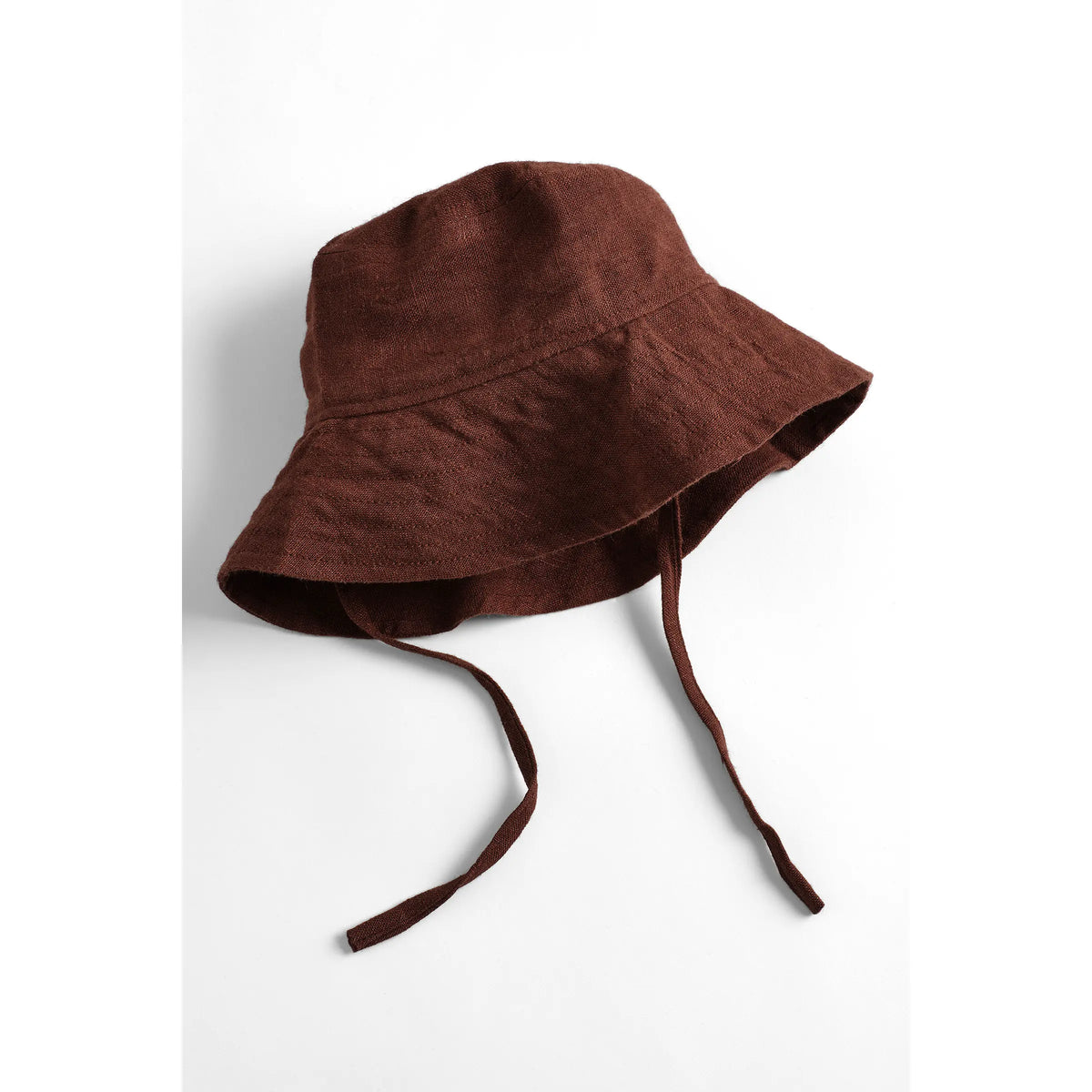 Mumma Etcetera Baby and Toddler Hat in Coco chocolate linen