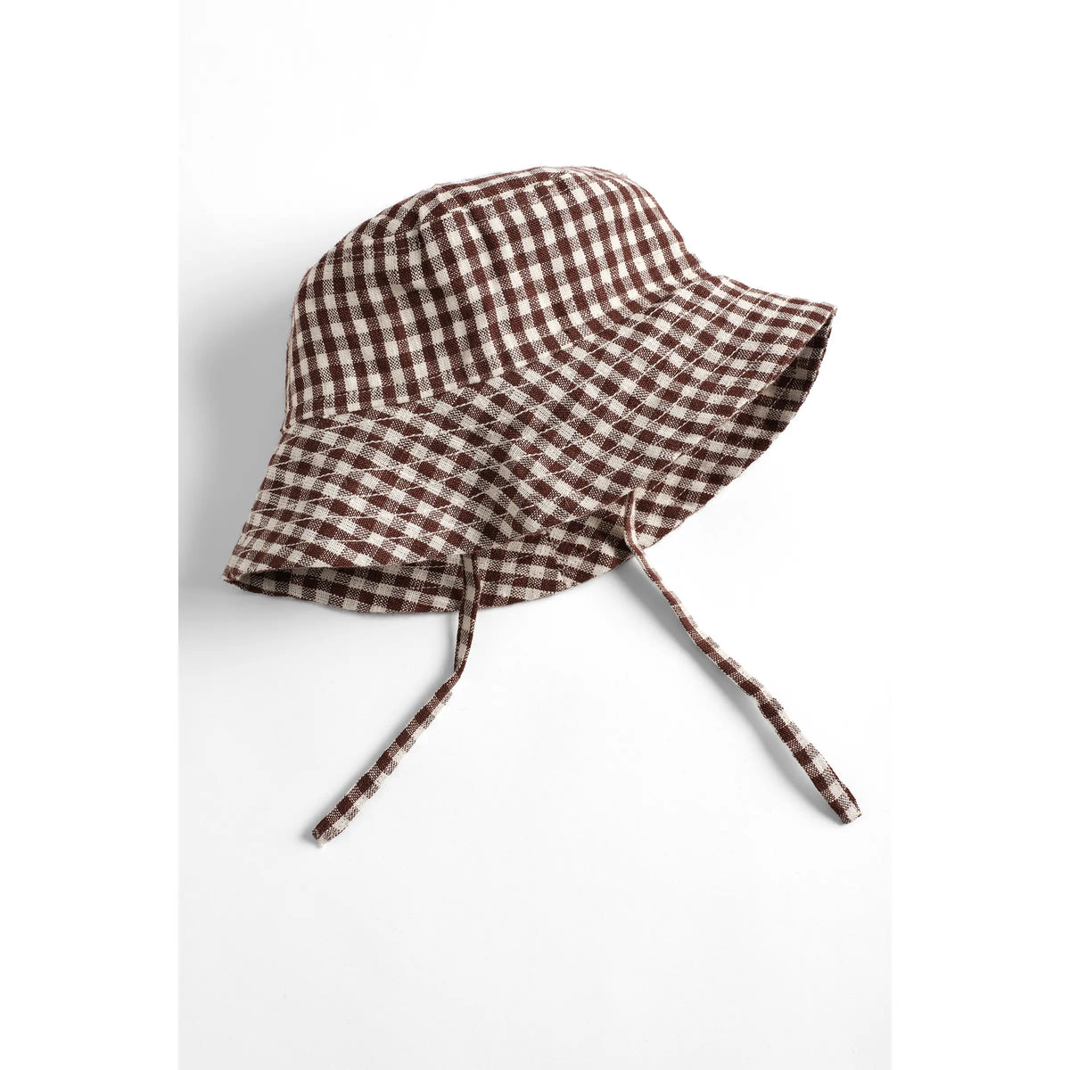 Mumma Etcetera Baby and Toddler Hat in Elston gingham linen