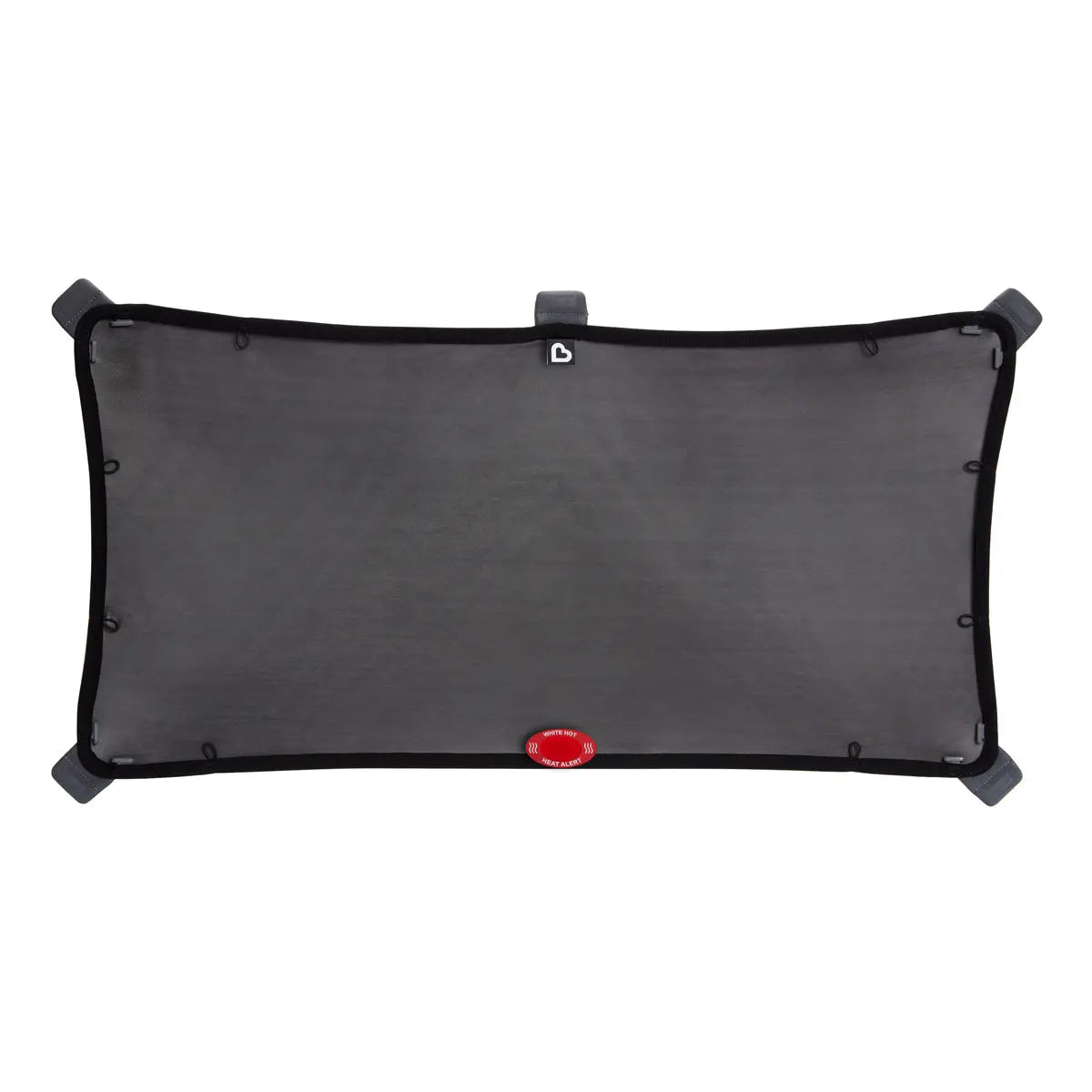 Munchkin Magnetic Stretch to Fit Sun Shade in grey with black border and corner clips