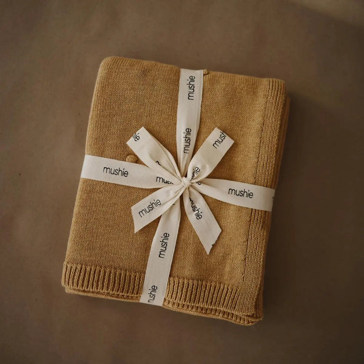 Mushie Knitted Textured Dots Baby Blanket