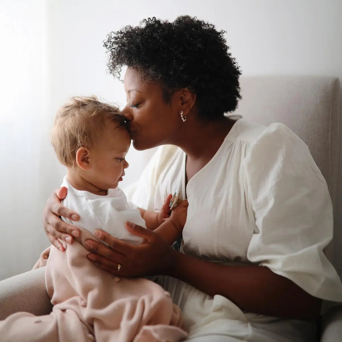 Mushie Knitted Textured Dots Baby Blanket