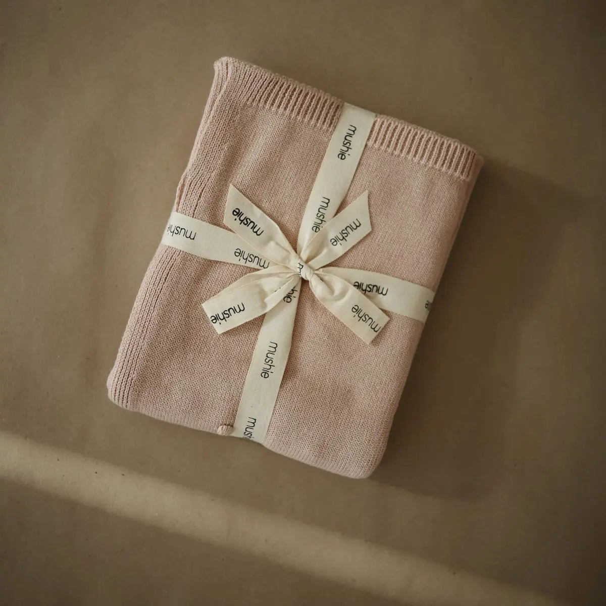 Mushie Knitted Textured Dots Baby Blanket