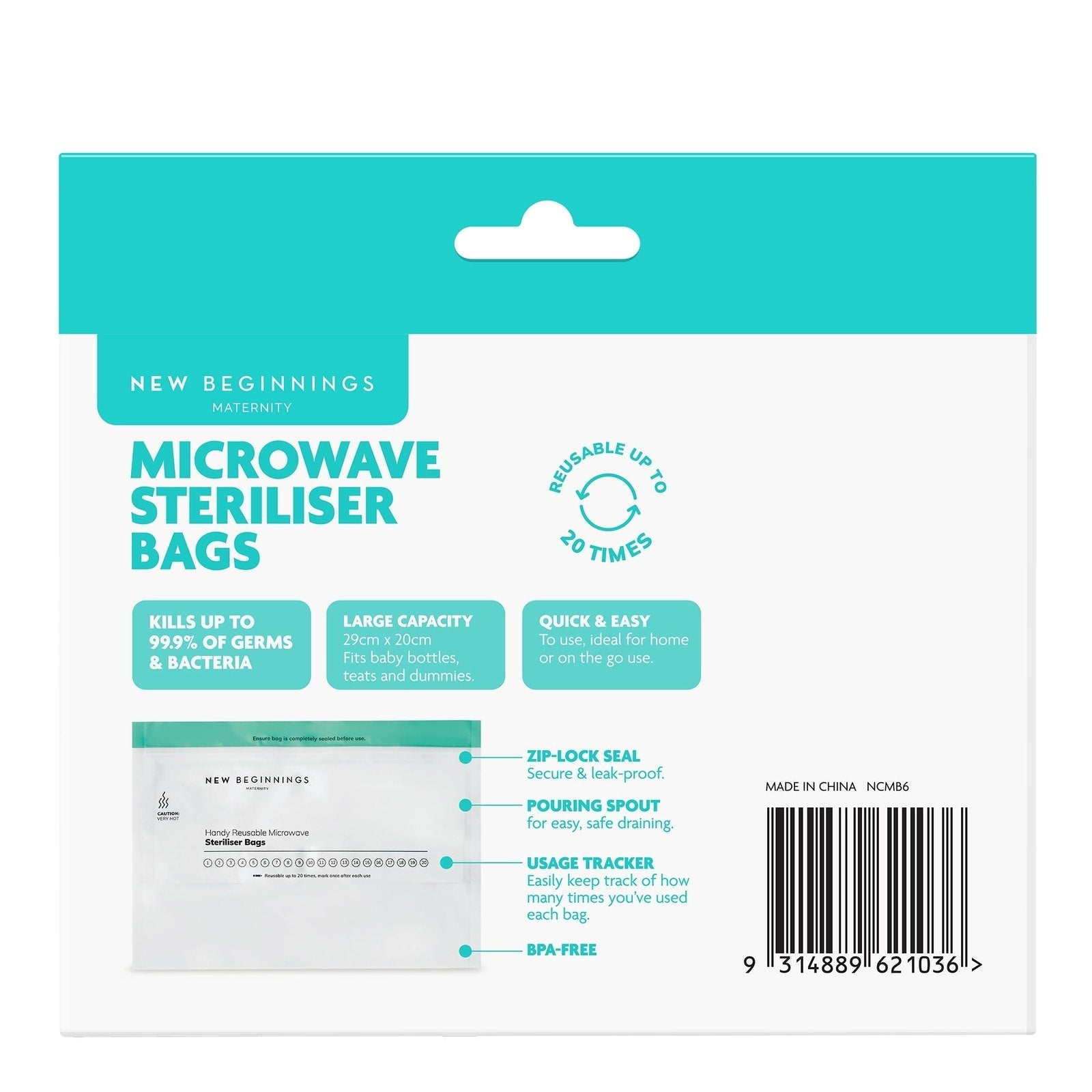 Microwave Steriliser Bags (6pk)