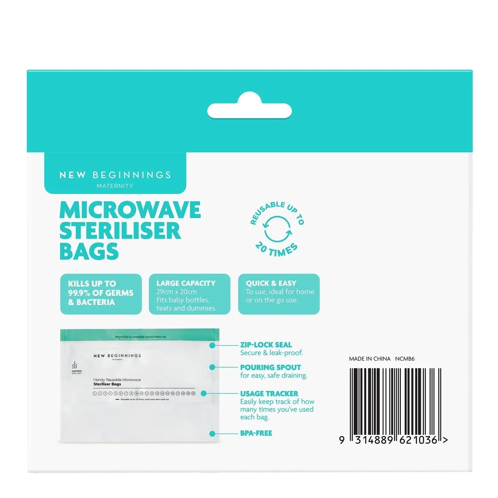 Microwave Steriliser Bags (6pk)