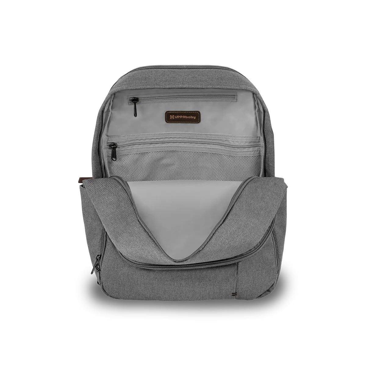 UPPAbaby Nappy Bag Pro Greyson (grey melange/saddle leather)