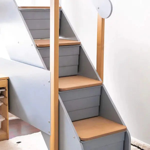 Natty King Single Loft With Storage Staircase