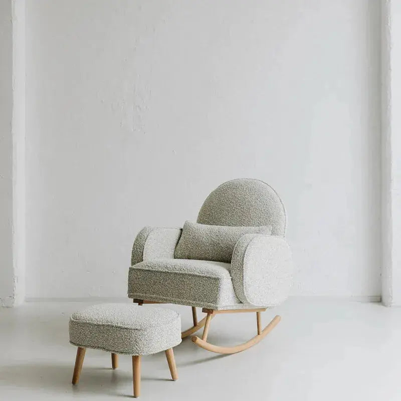 Nuage Interiors Cloud Rocker and Ottoman - Ash Grey