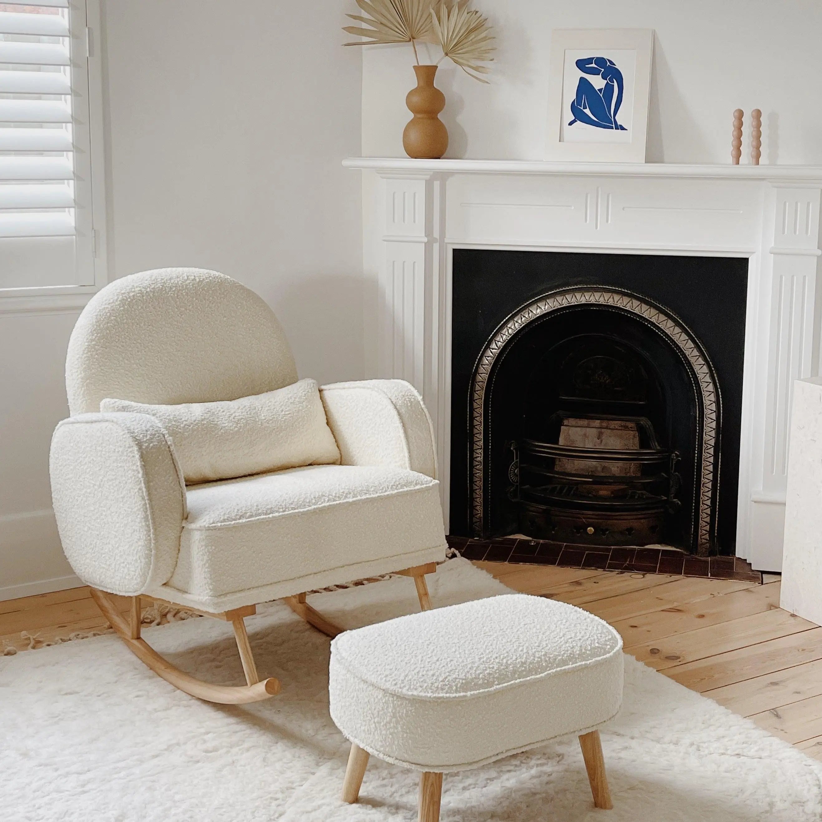 Nuage Interiors Cloud Rocker and Ottoman - Cream