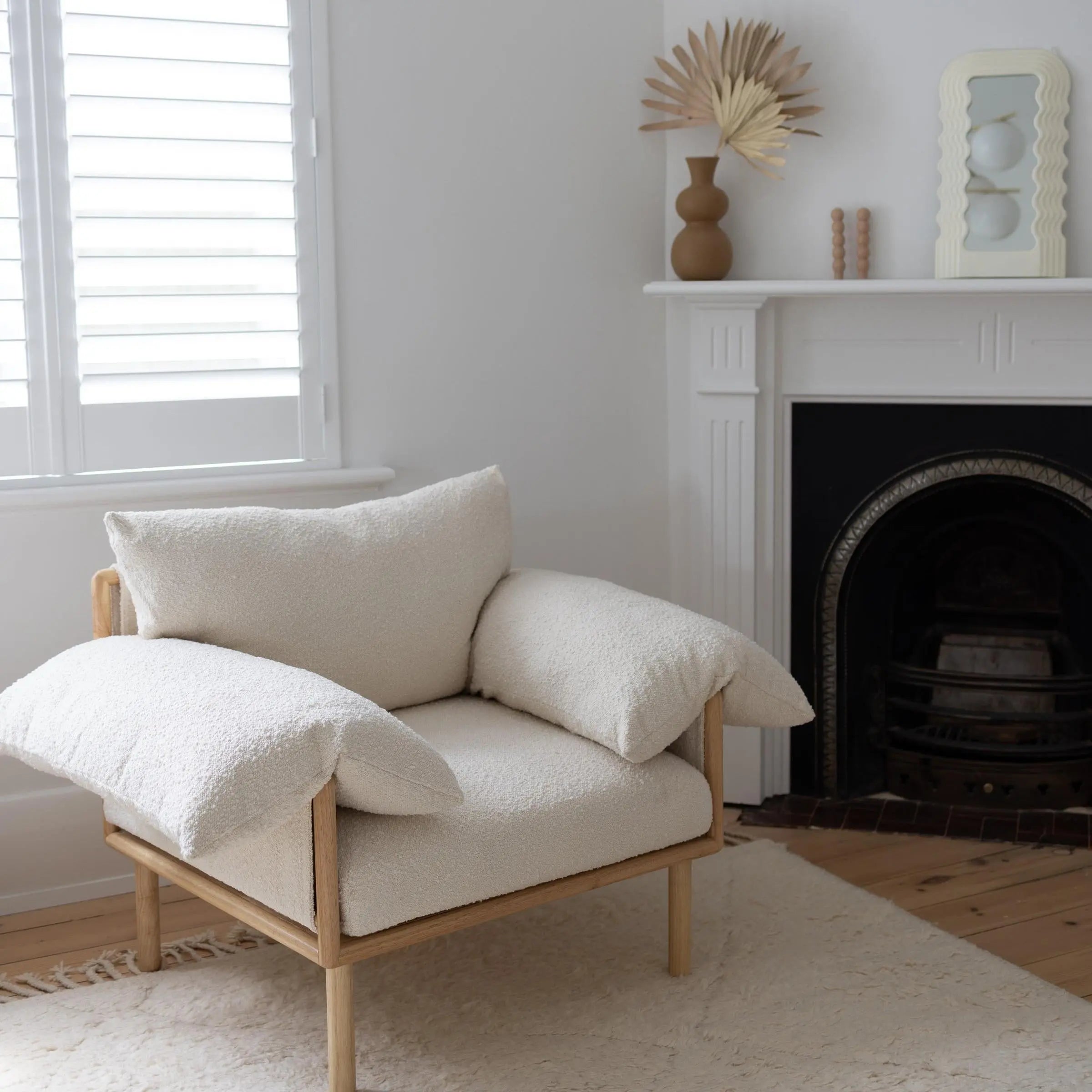 Nuage Interiors Jolié Rocker & Ottoman - Cream