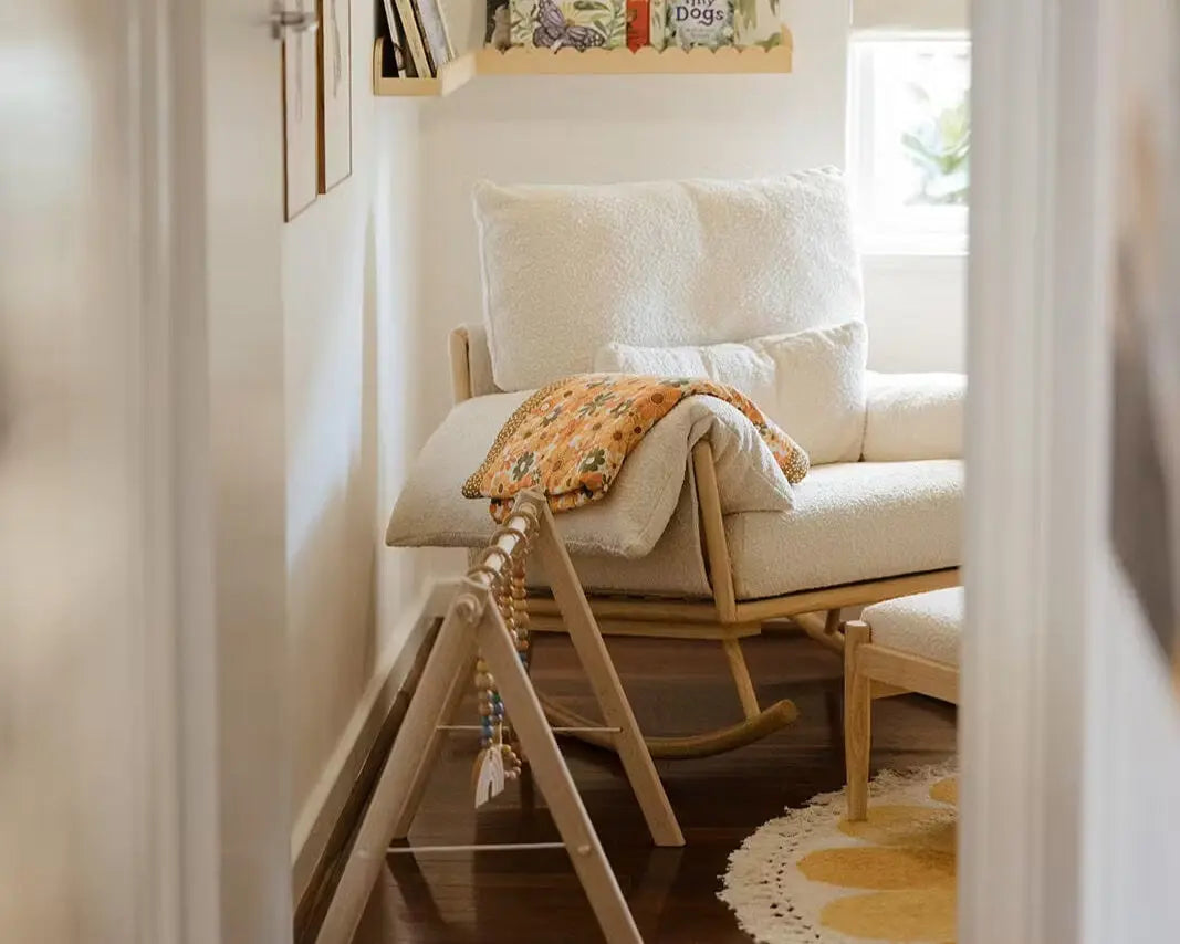 Nuage Interiors Jolié Rocker & Ottoman - Cream