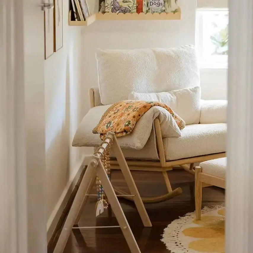 Nuage Interiors Jolié Rocker & Ottoman - Cream