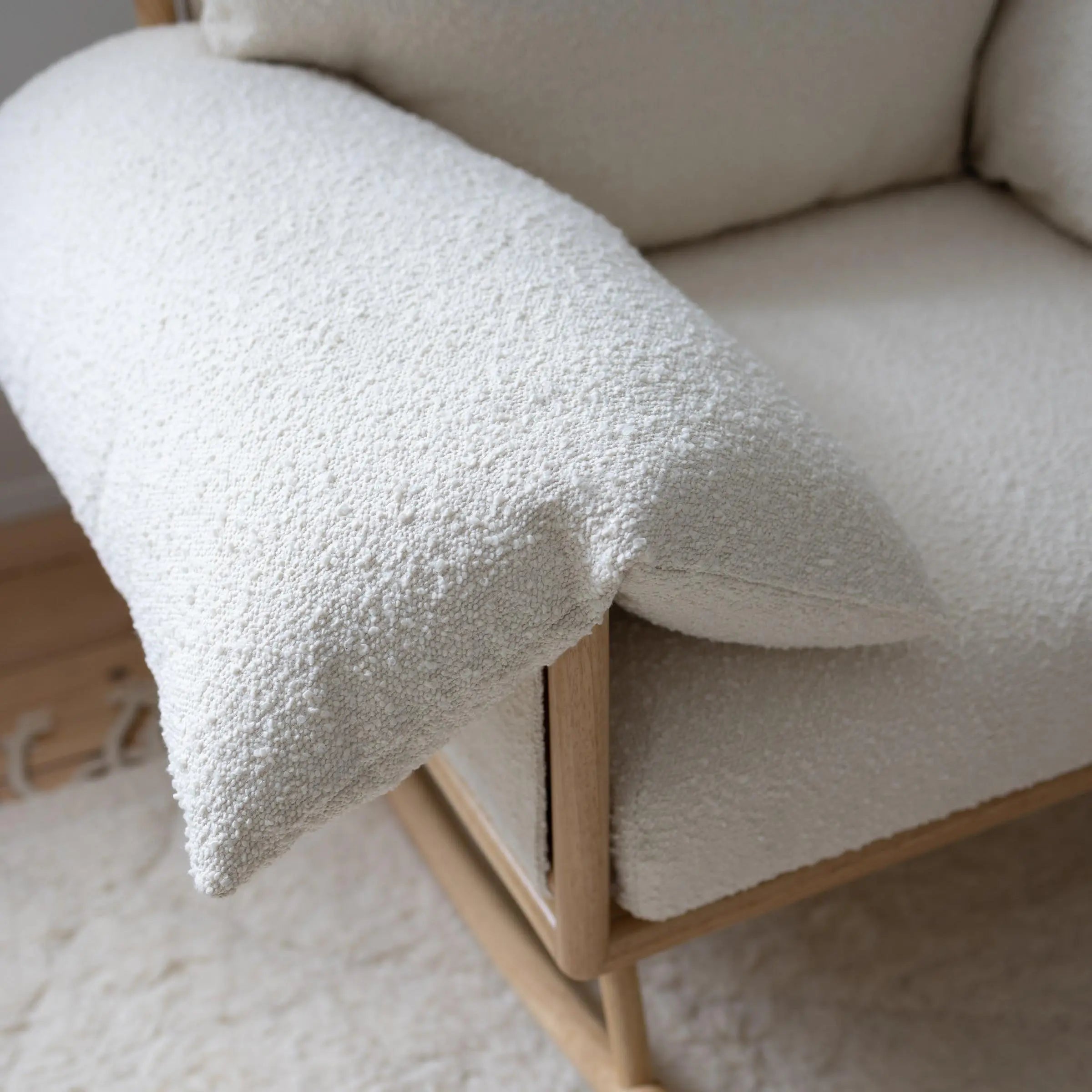 Nuage Interiors Jolié Rocker & Ottoman - Cream