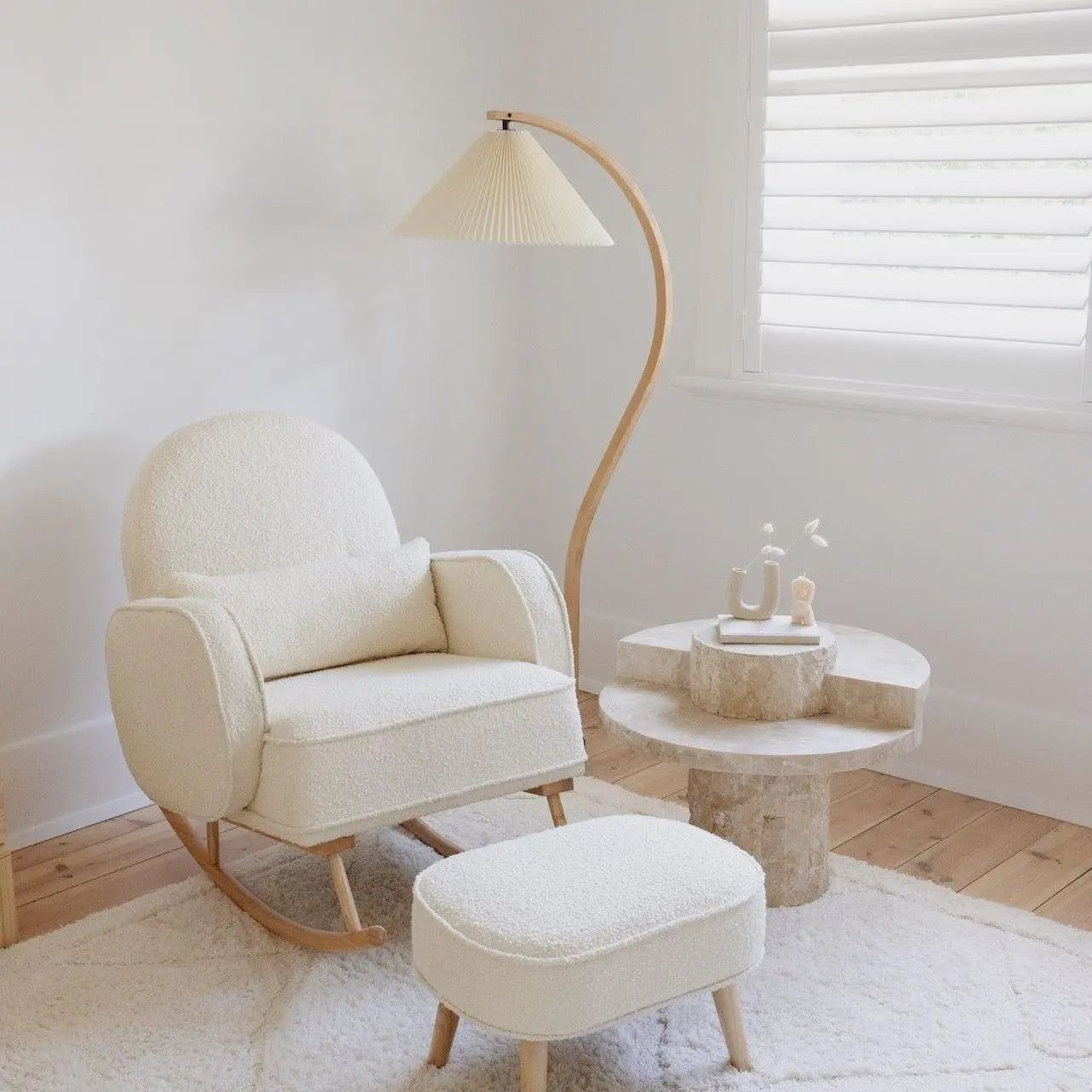 Nuage Interiors Pleated Floor Lamp - White Shade