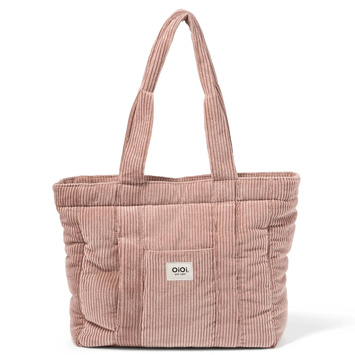 OiOi Everyday Tote nappy bag in Rose Pink corduroy