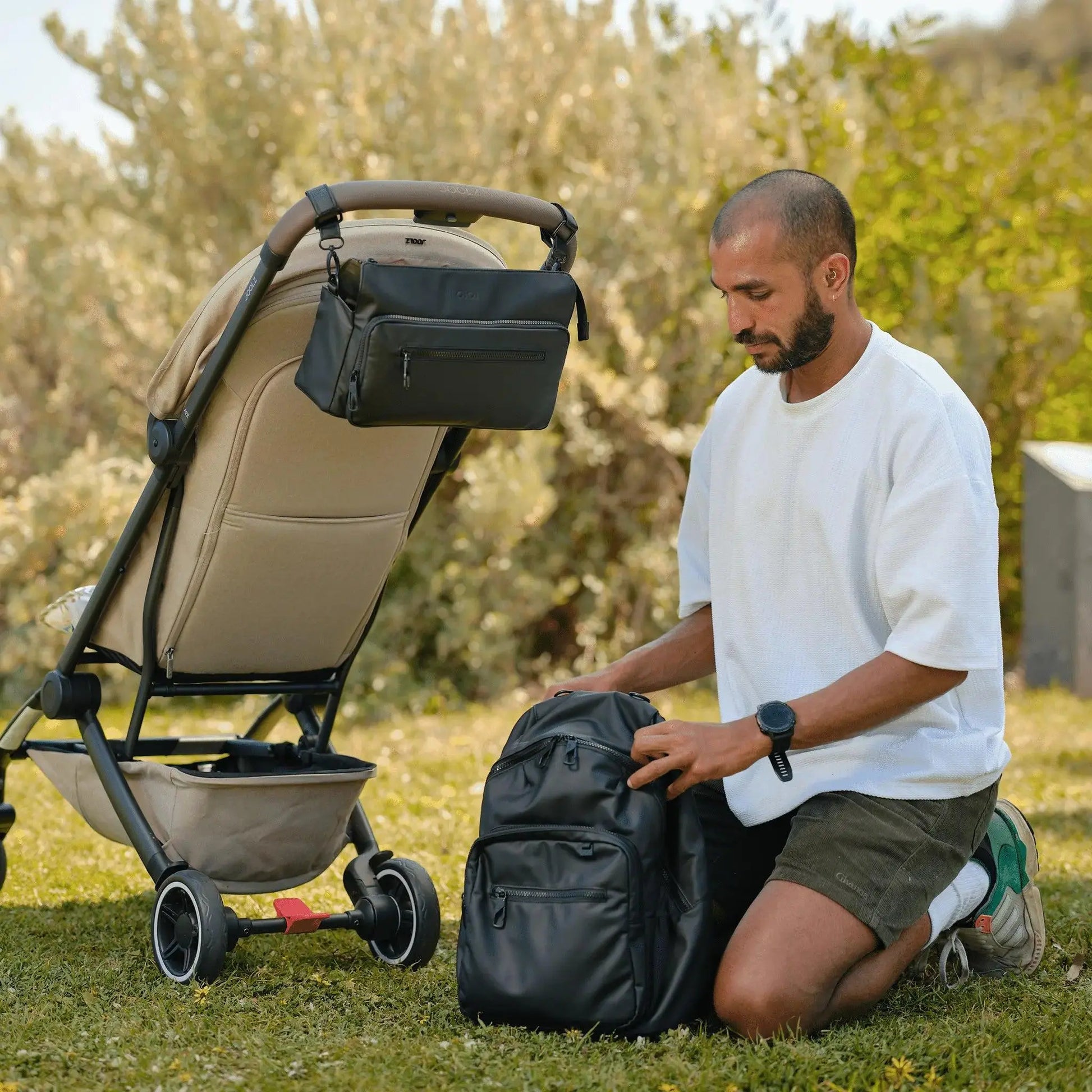 OiOi Traveller Nappy Backpack - Black Weatherproof