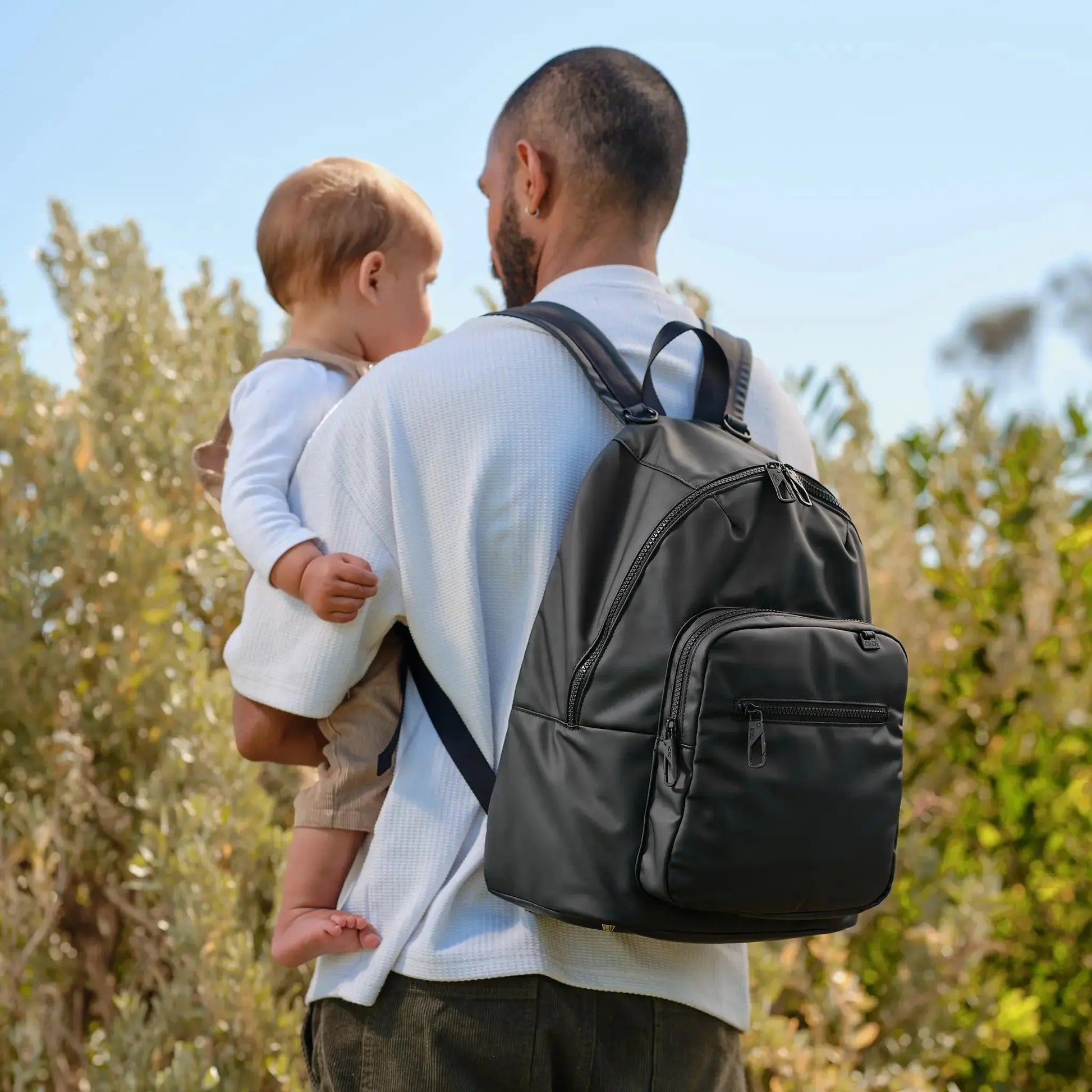 OiOi Traveller Nappy Backpack - Black Weatherproof
