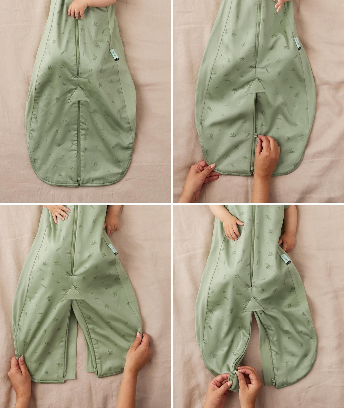 ergoPouch Sleep Suit Bag features including organic cotton, GOTS certification and convertible design