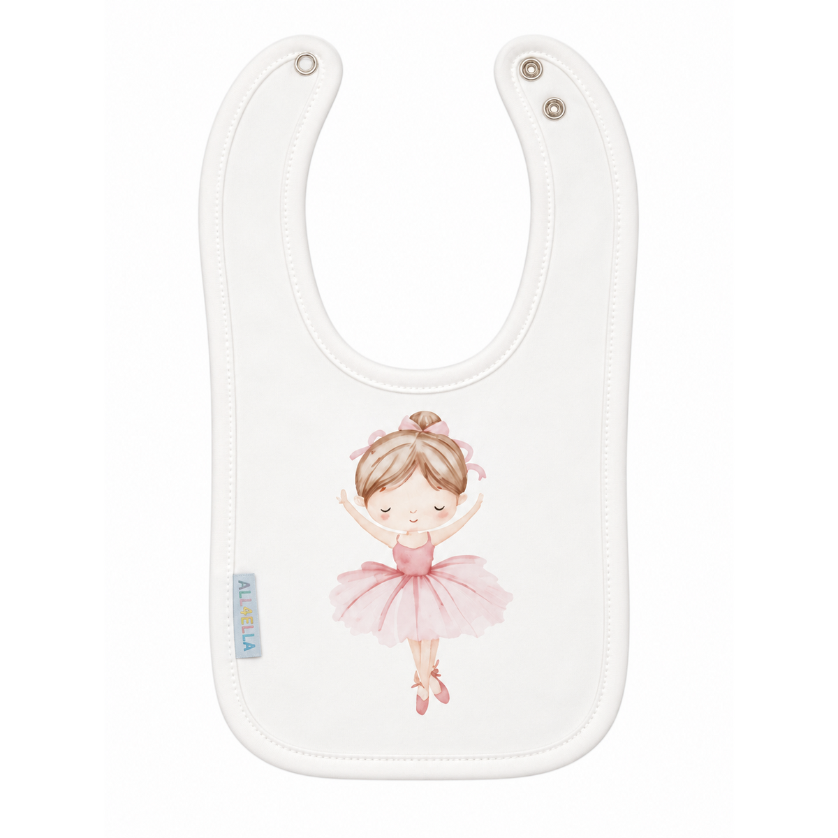 Ballerina organic cotton bib