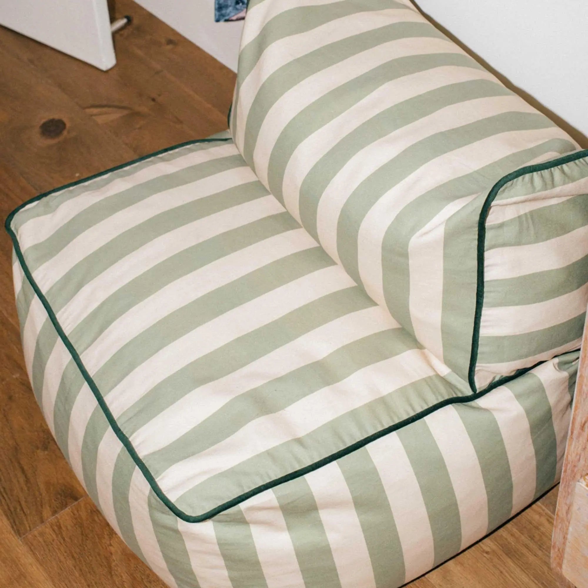 Phile Striped Toddler Lounger – Green