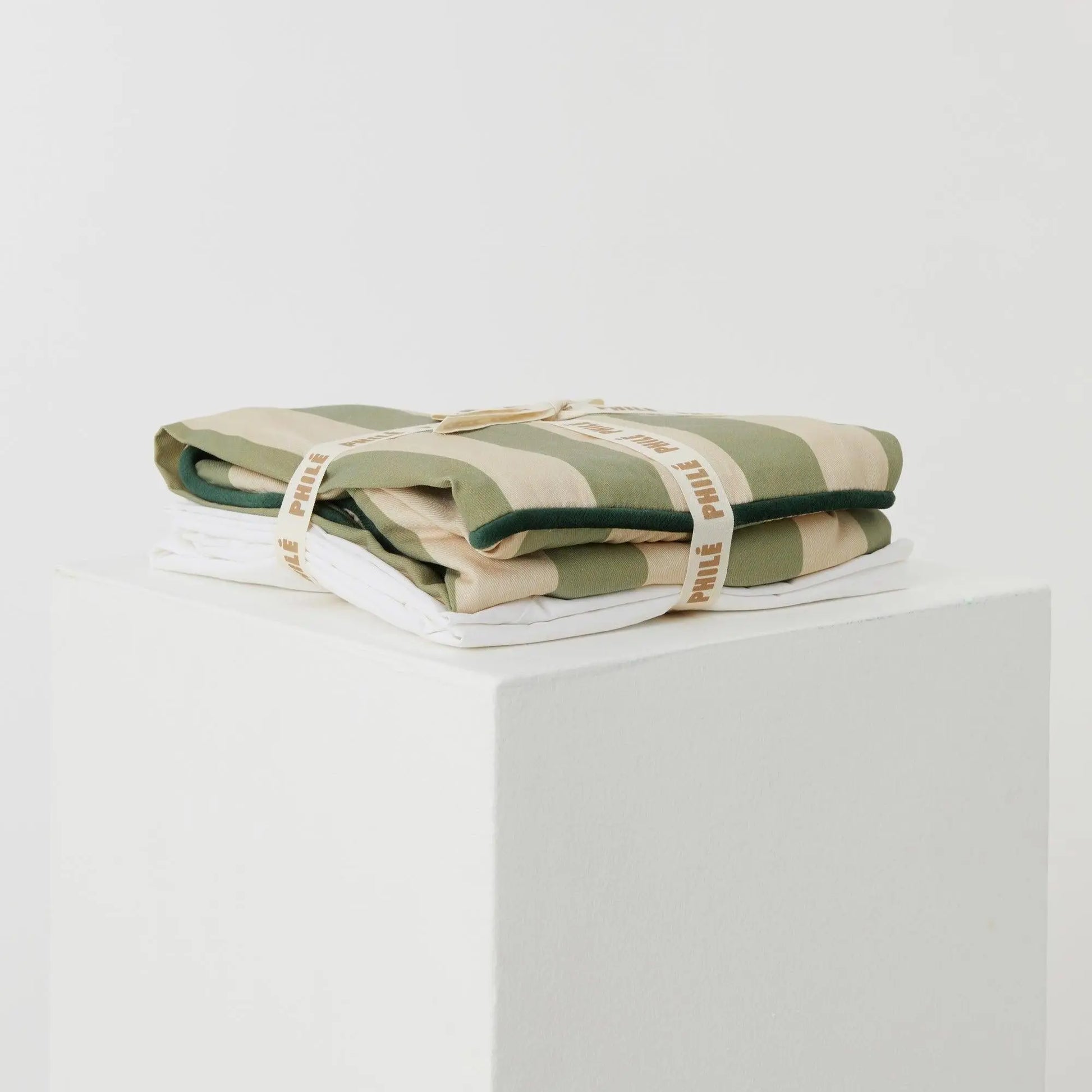 Phile Striped Toddler Lounger – Green