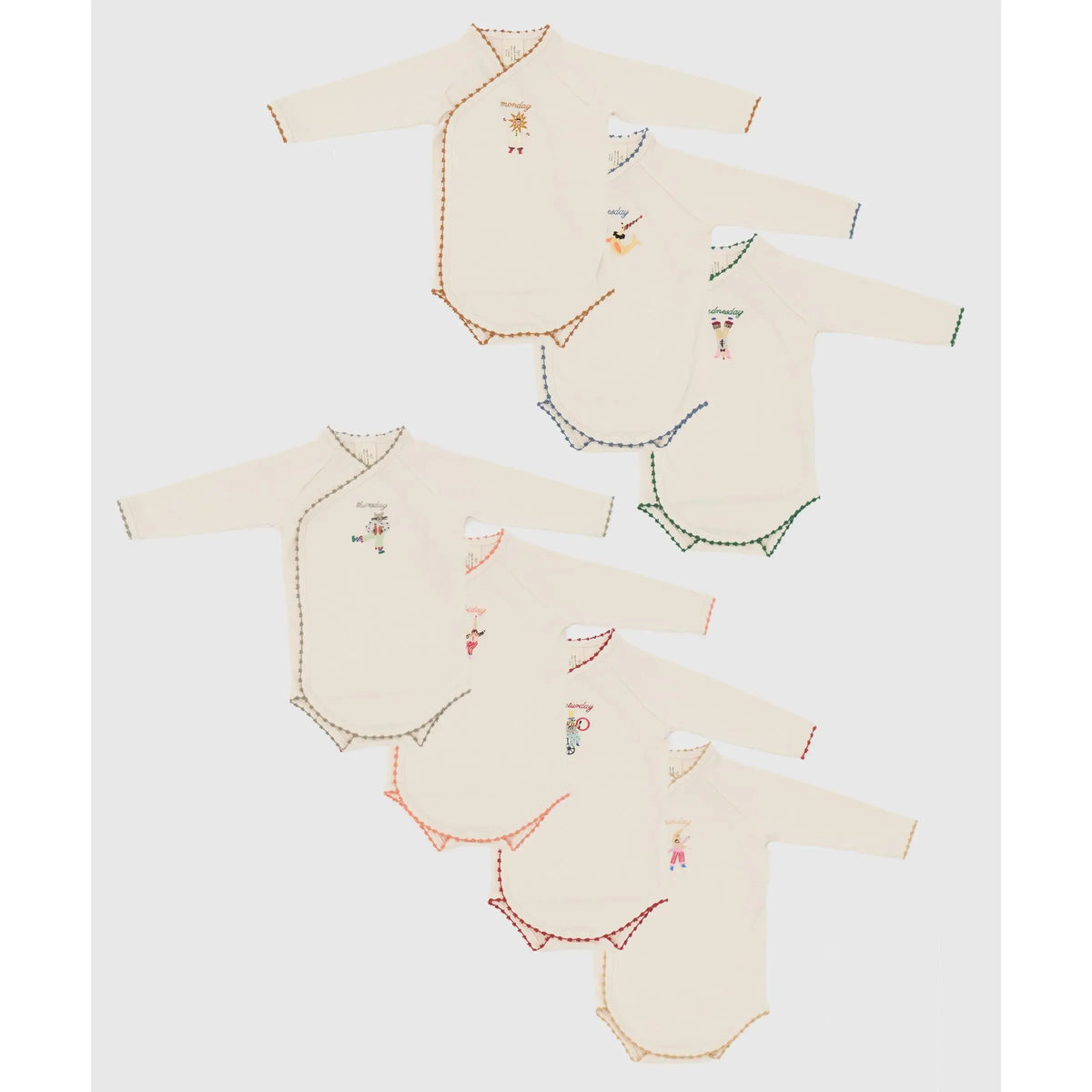 Phile Weekly Set Bodysuits Welcome to the Circus shown in the illustrated gift box