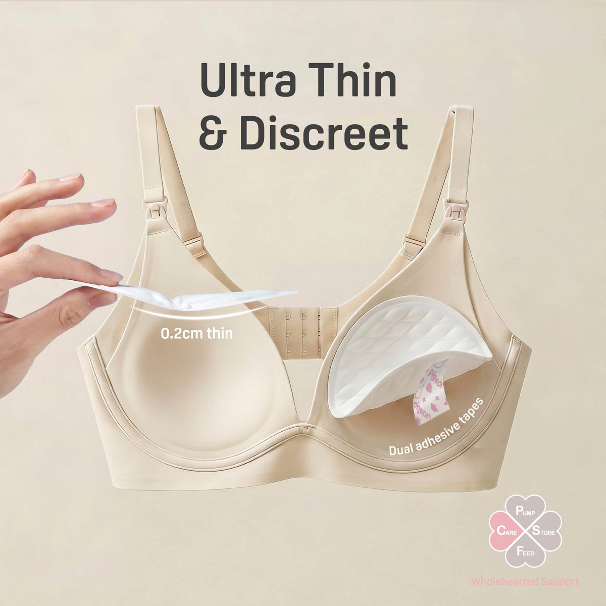 Pigeon ComfyDry breast pad leak protection