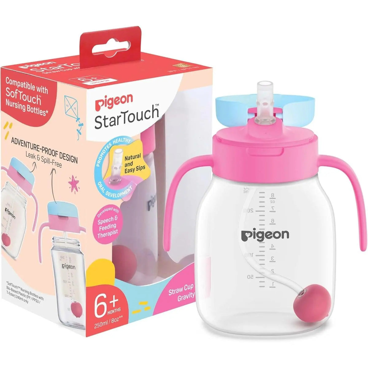 Pigeon StarTouch™ Straw Cup with Gravity Ball 250ml  