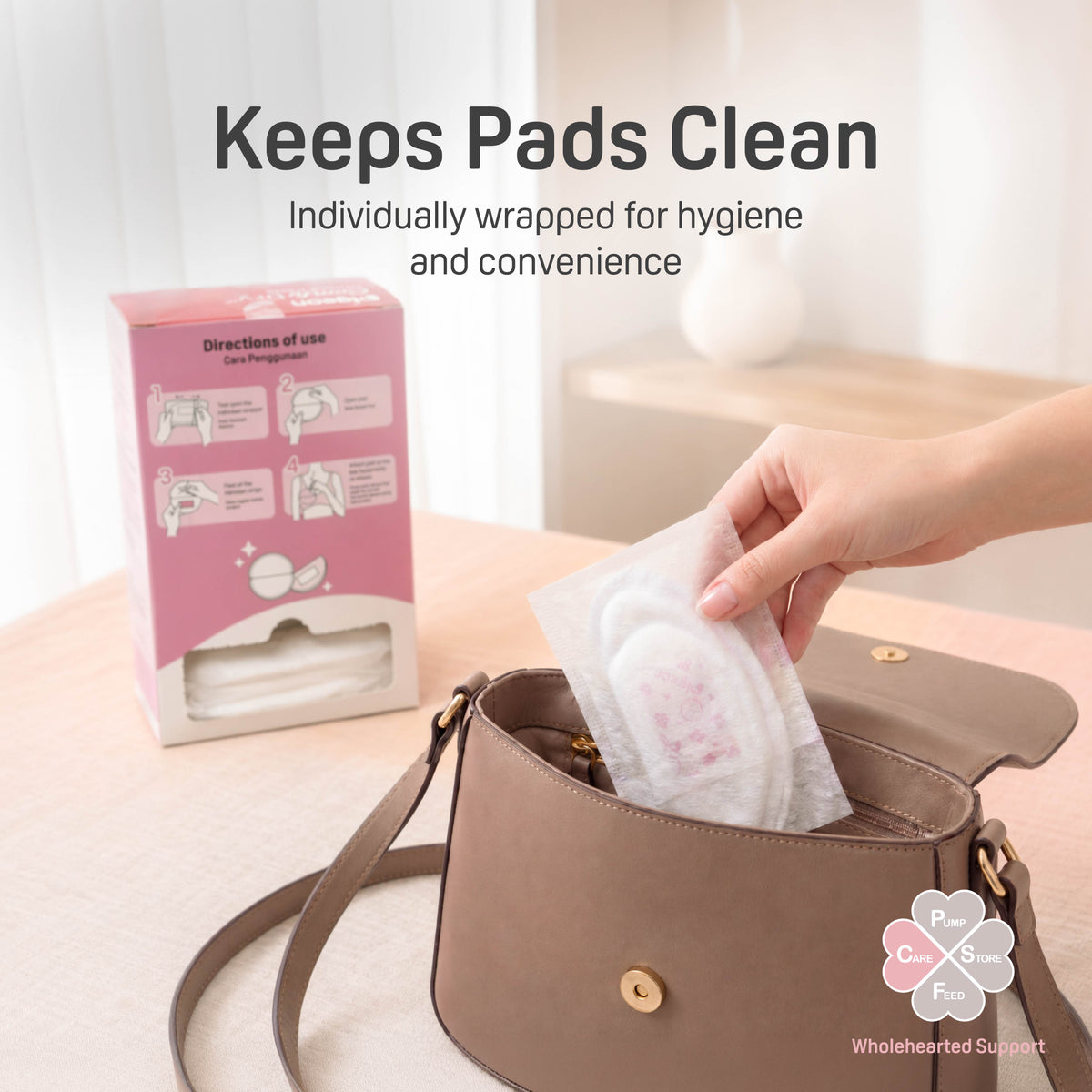 Pigeon ComfyDry individually wrapped breast pads