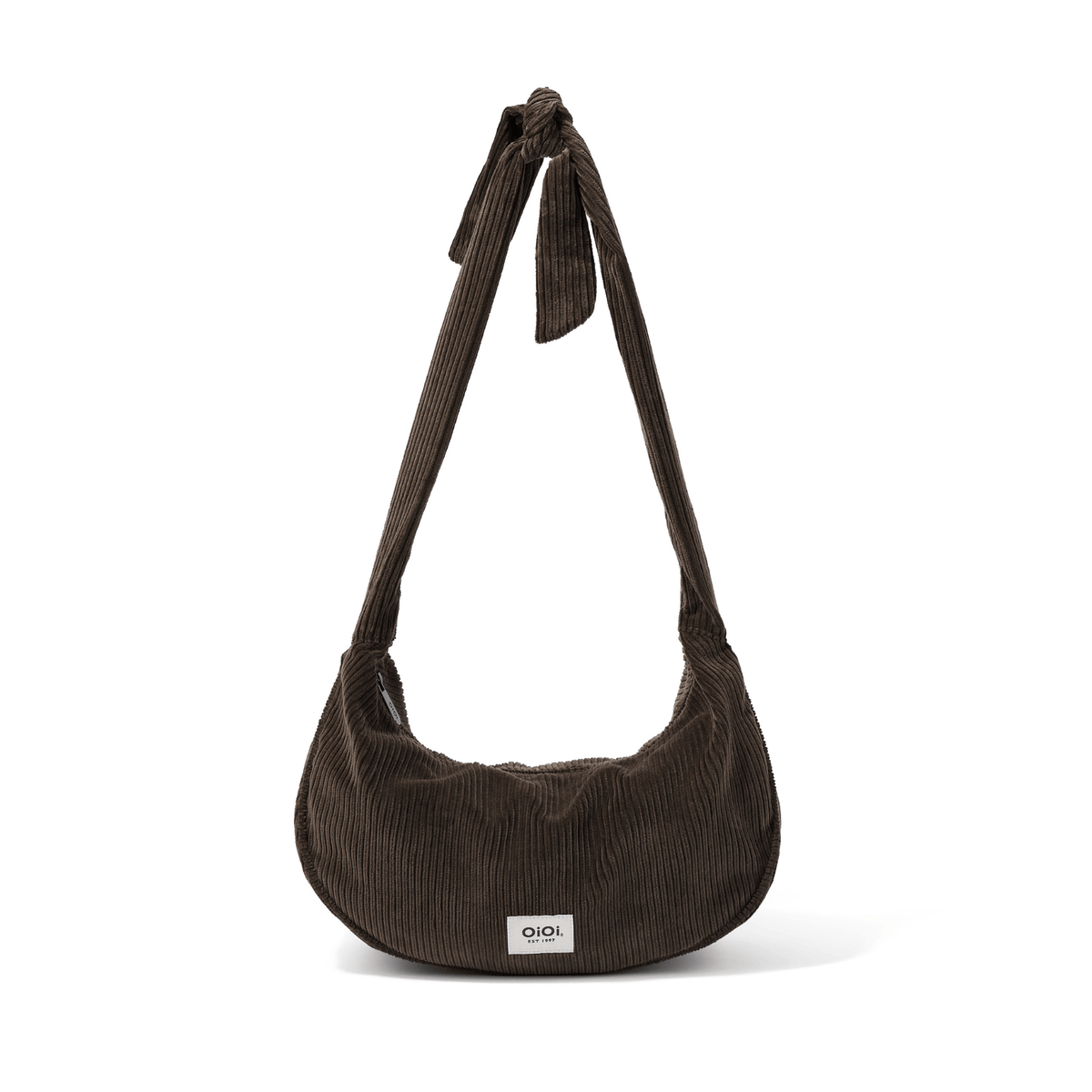 OiOi Luna Crossbody bag in Chocolate Brown corduroy