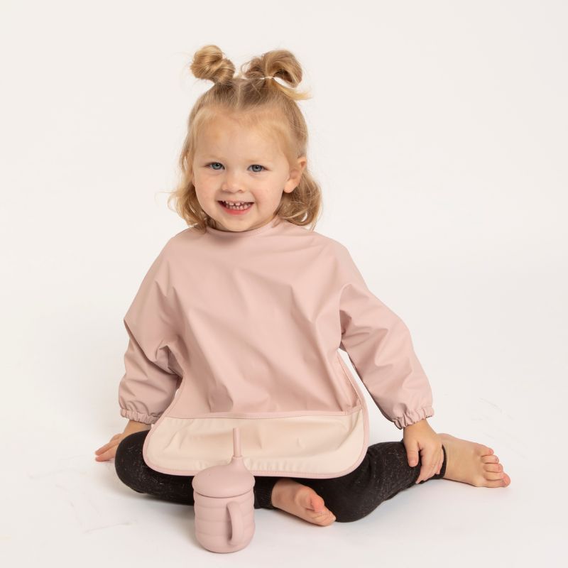 Recycled long sleeve bib - Pink