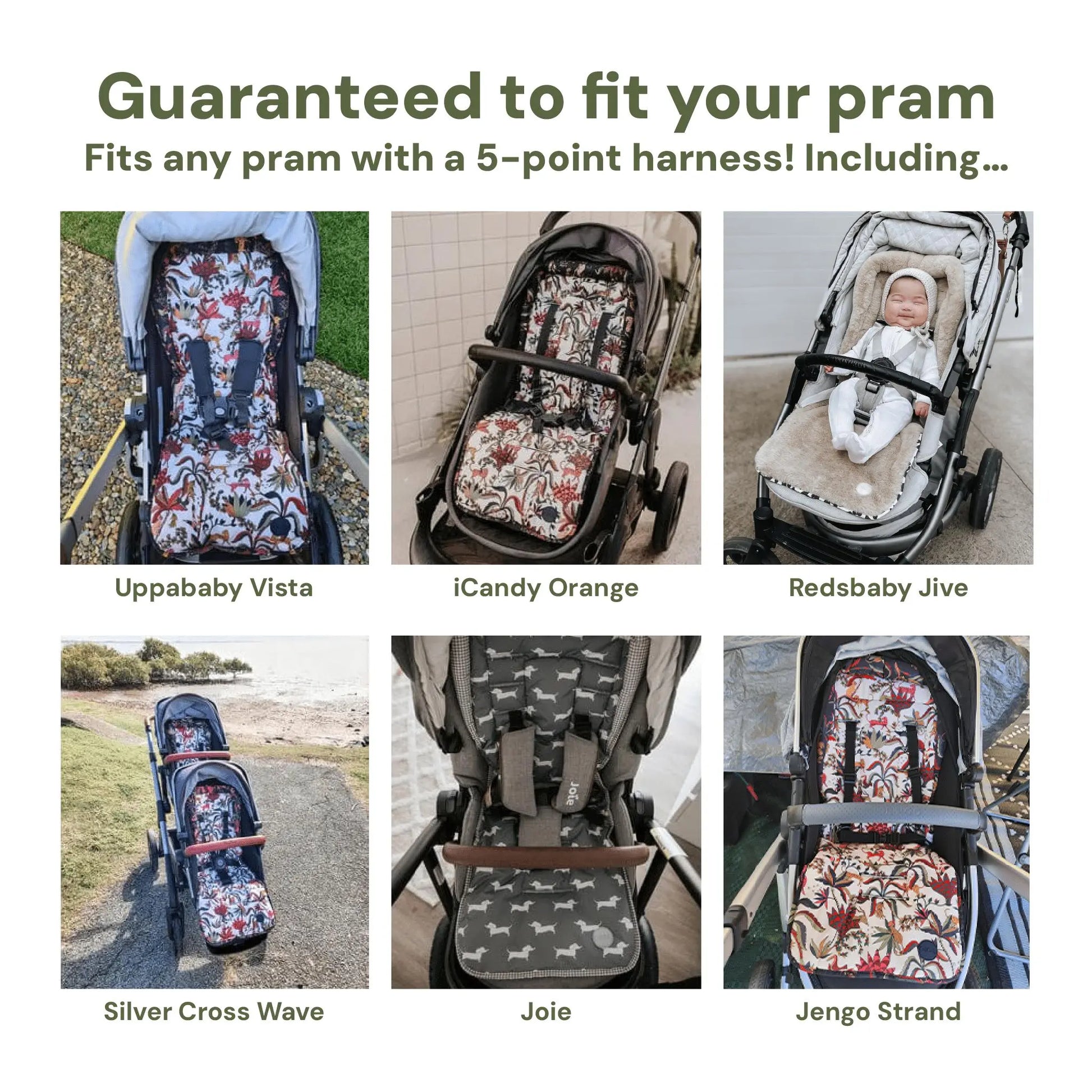 Reversible Pram Liner - Hourglass/Faux Fur