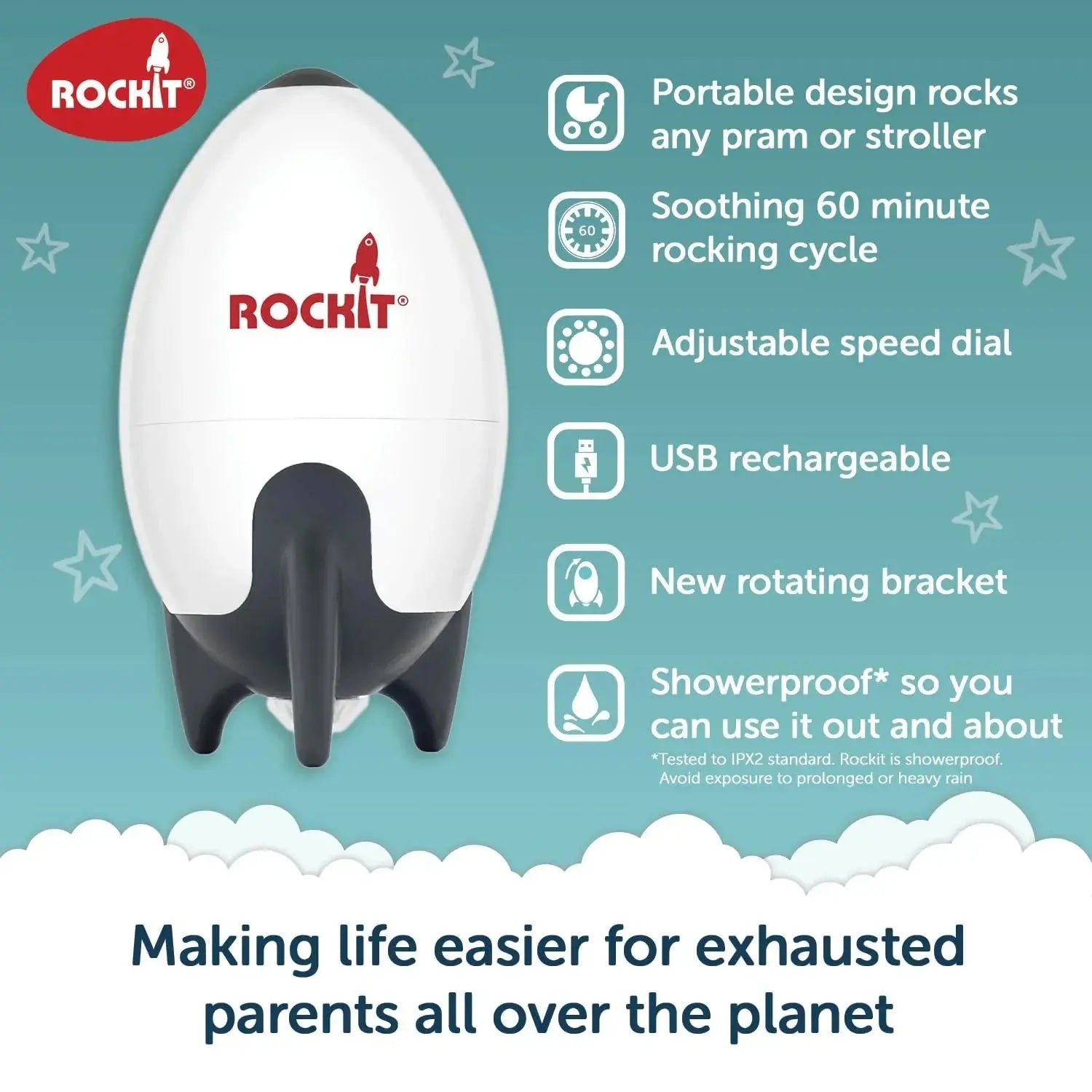 Rockit Rechargeable Portable Pram Rocker