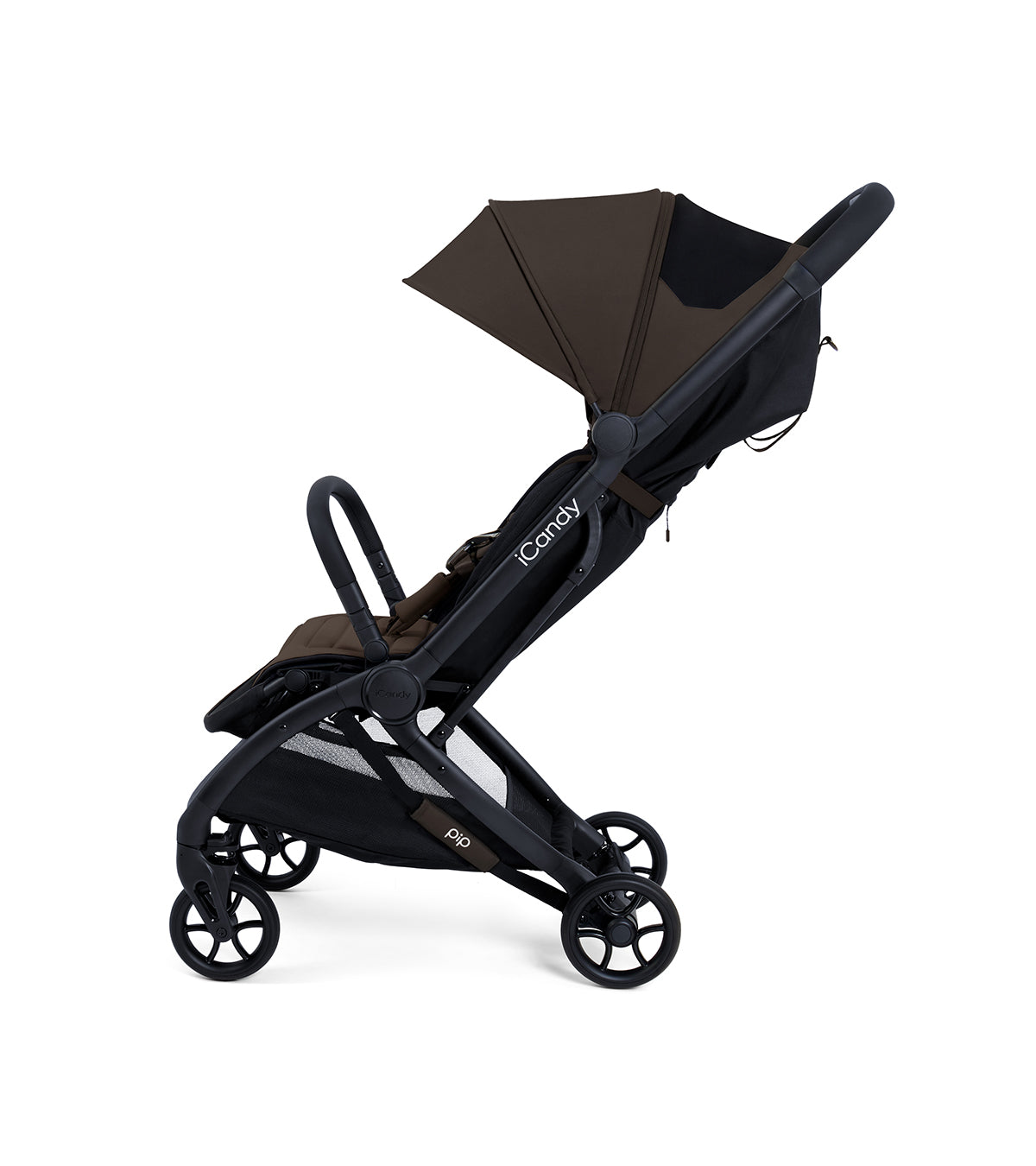 iCandy Pip Muddy Puddle — compact fold detail, 7kg lightweight travel stroller