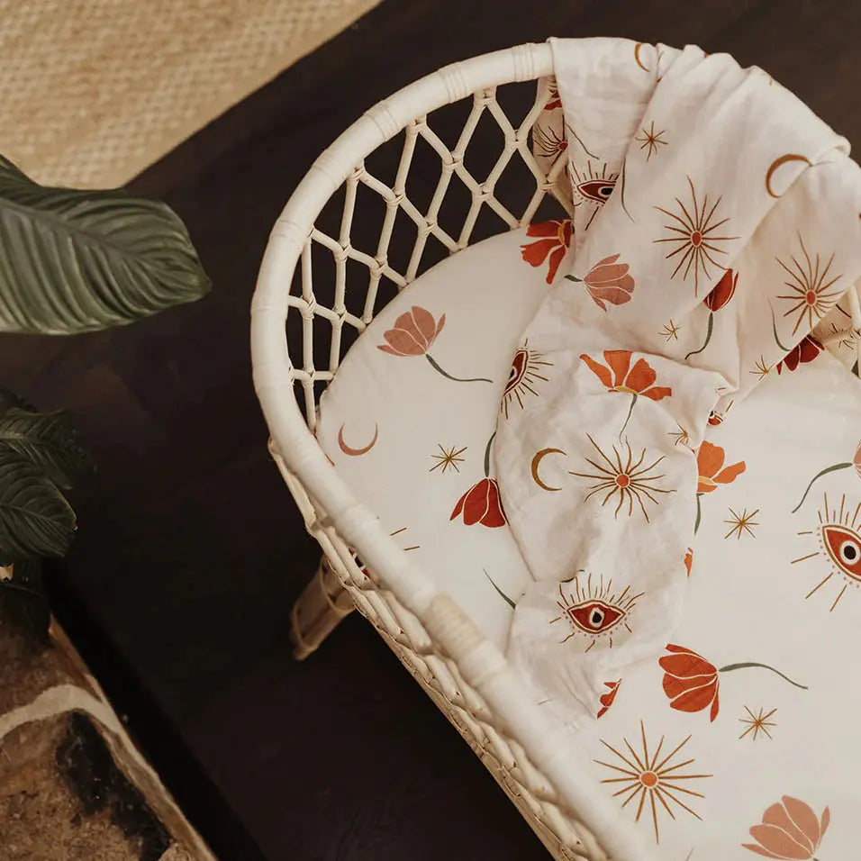 SNUG AS A BUB + CO Celestial Eye Bassinet Sheet