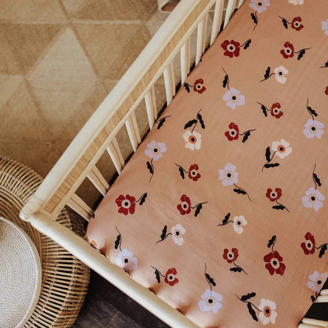 SNUG AS A BUB + CO Daisy Cot Sheet
